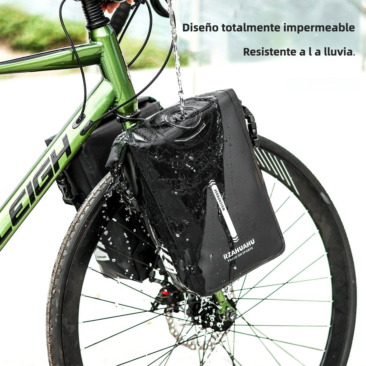 Bolsa impermeable delantera para bicicleta